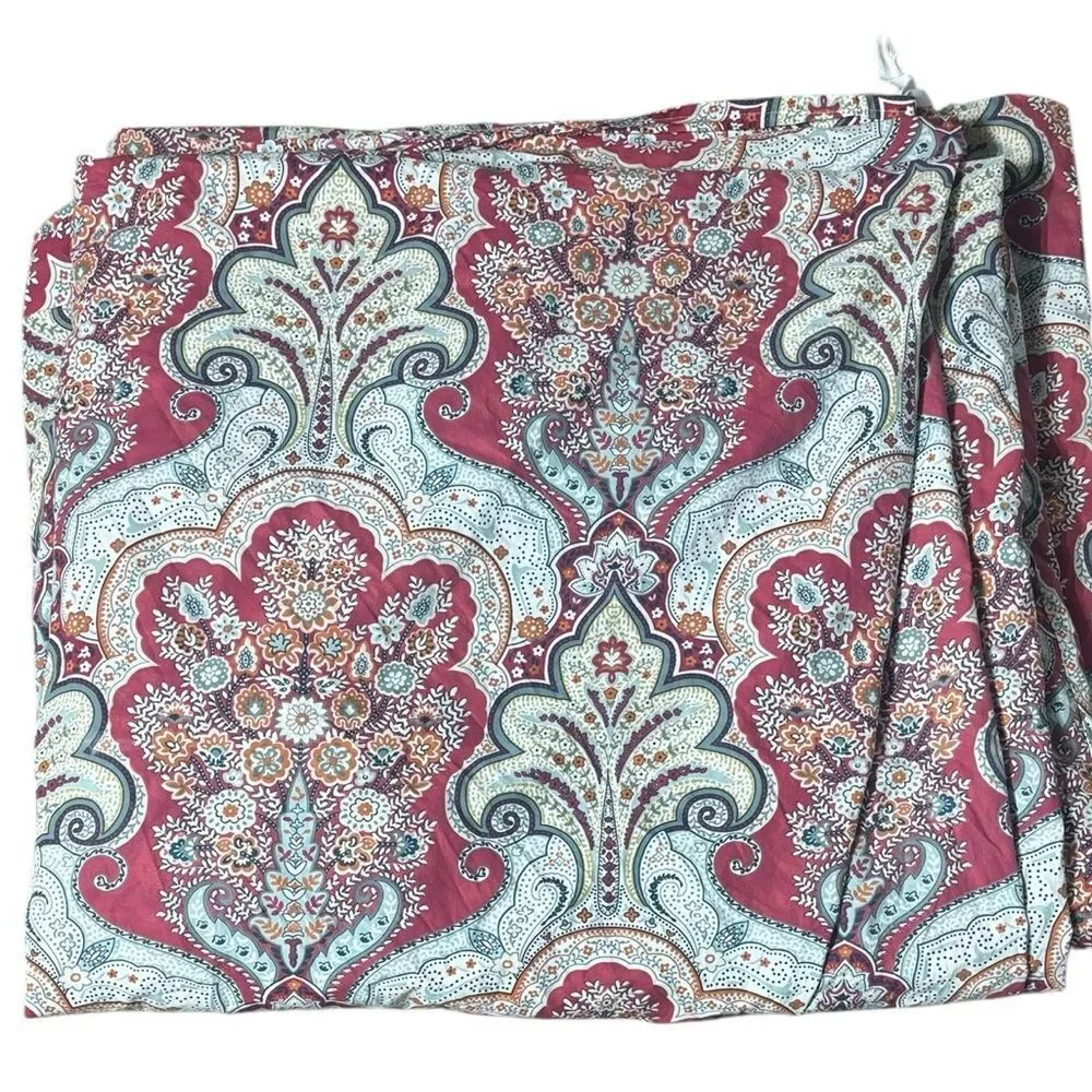 Pottery barn Jordana paisley percale duvet cover full/queen floral cotton‎